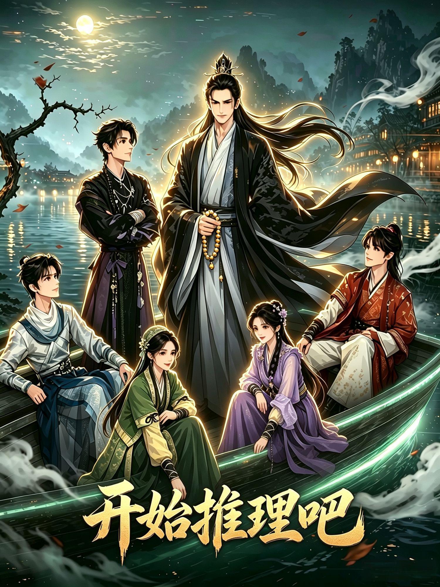 给 开始推理吧 设计了一款海报，是不是这样画面和谐了很多？？