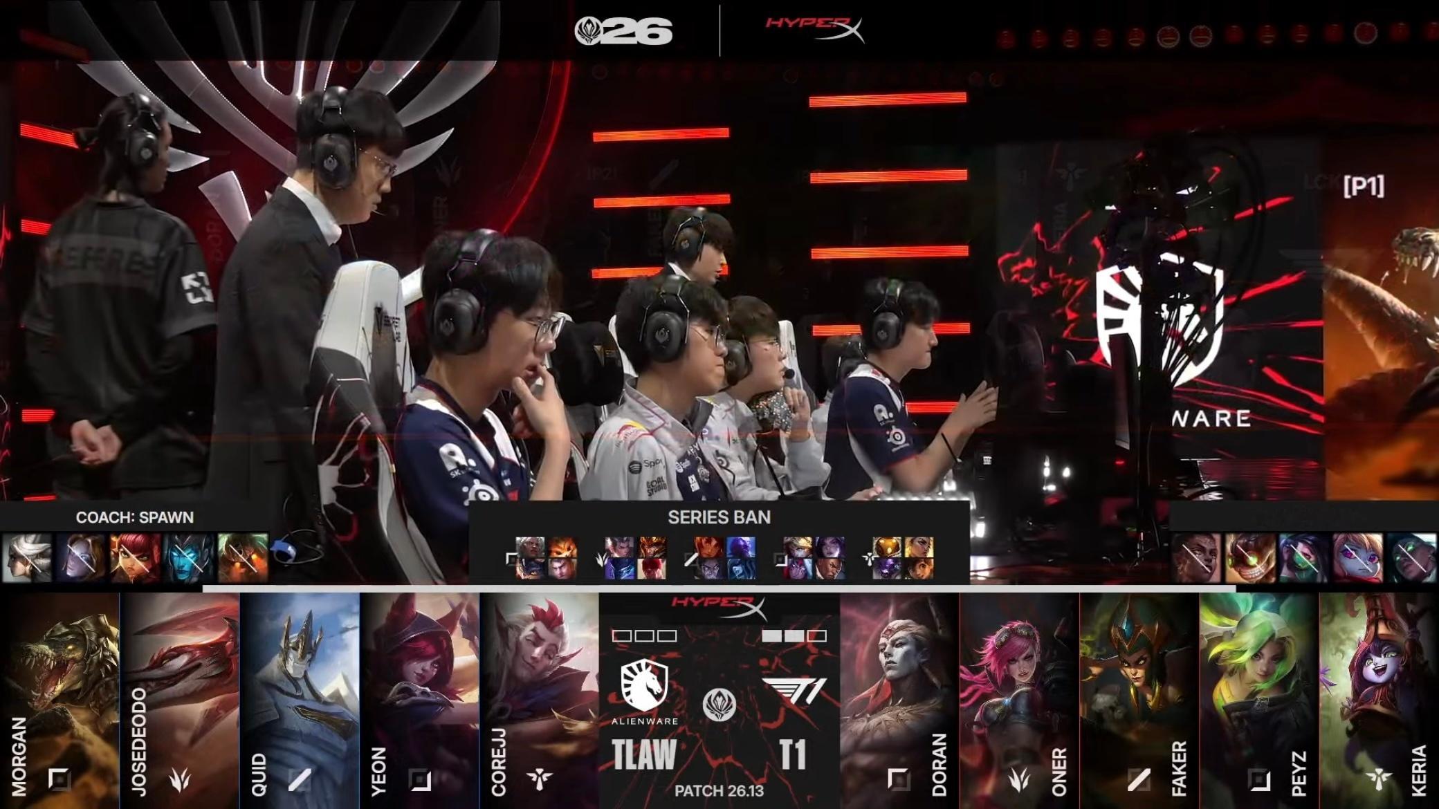 【2026MSI 】 GAME 03 vs TLAW第三局BP如下T1T1LOL
