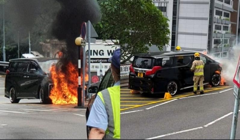 香港薄扶林玛丽医院教授楼对出一斜路，今日（7月17日）下午2时半左右，一部七人车
