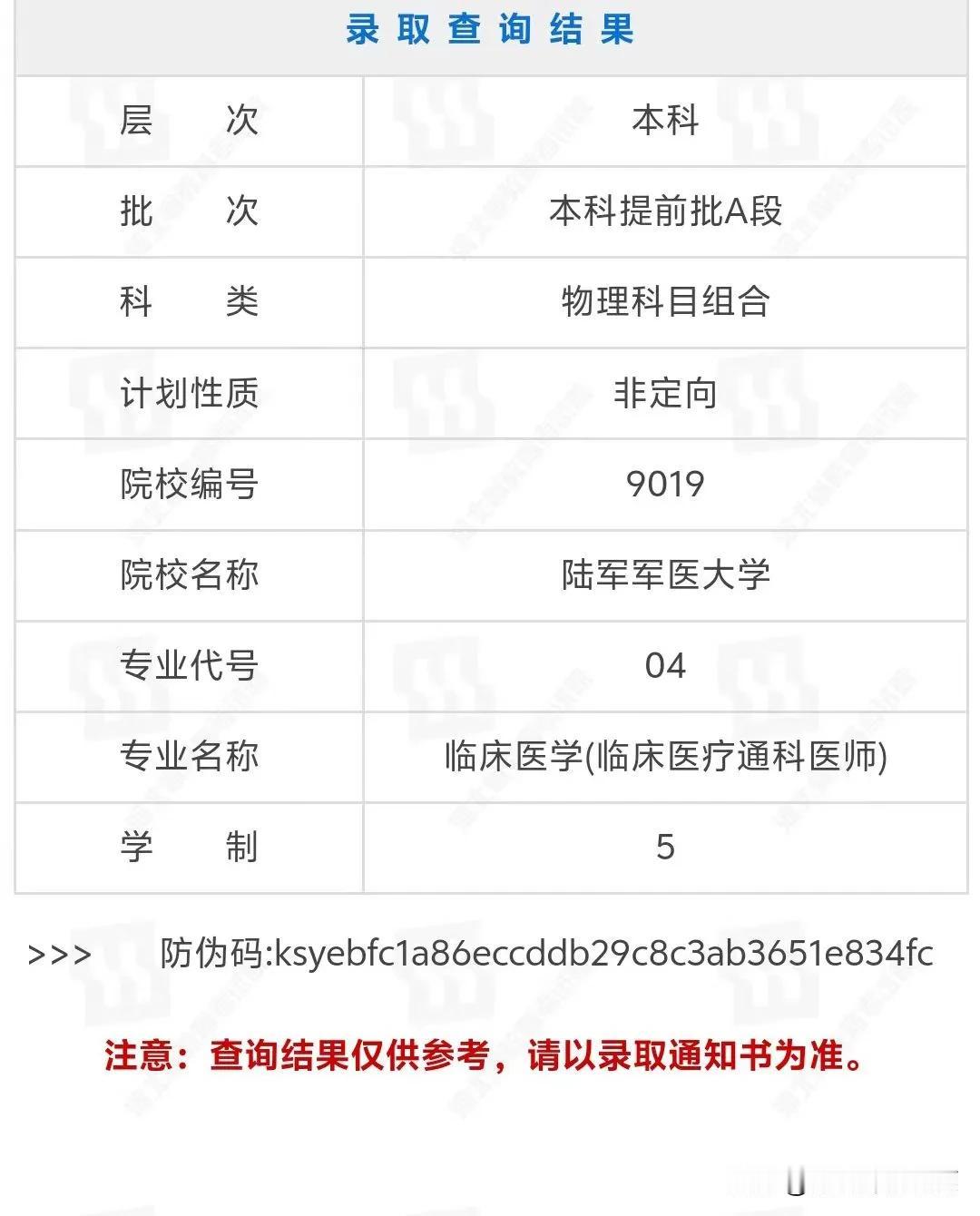 不坚持到最后，决不言放弃！
​过程很曲折，但结局很美好！
今年提前批A军校征集结