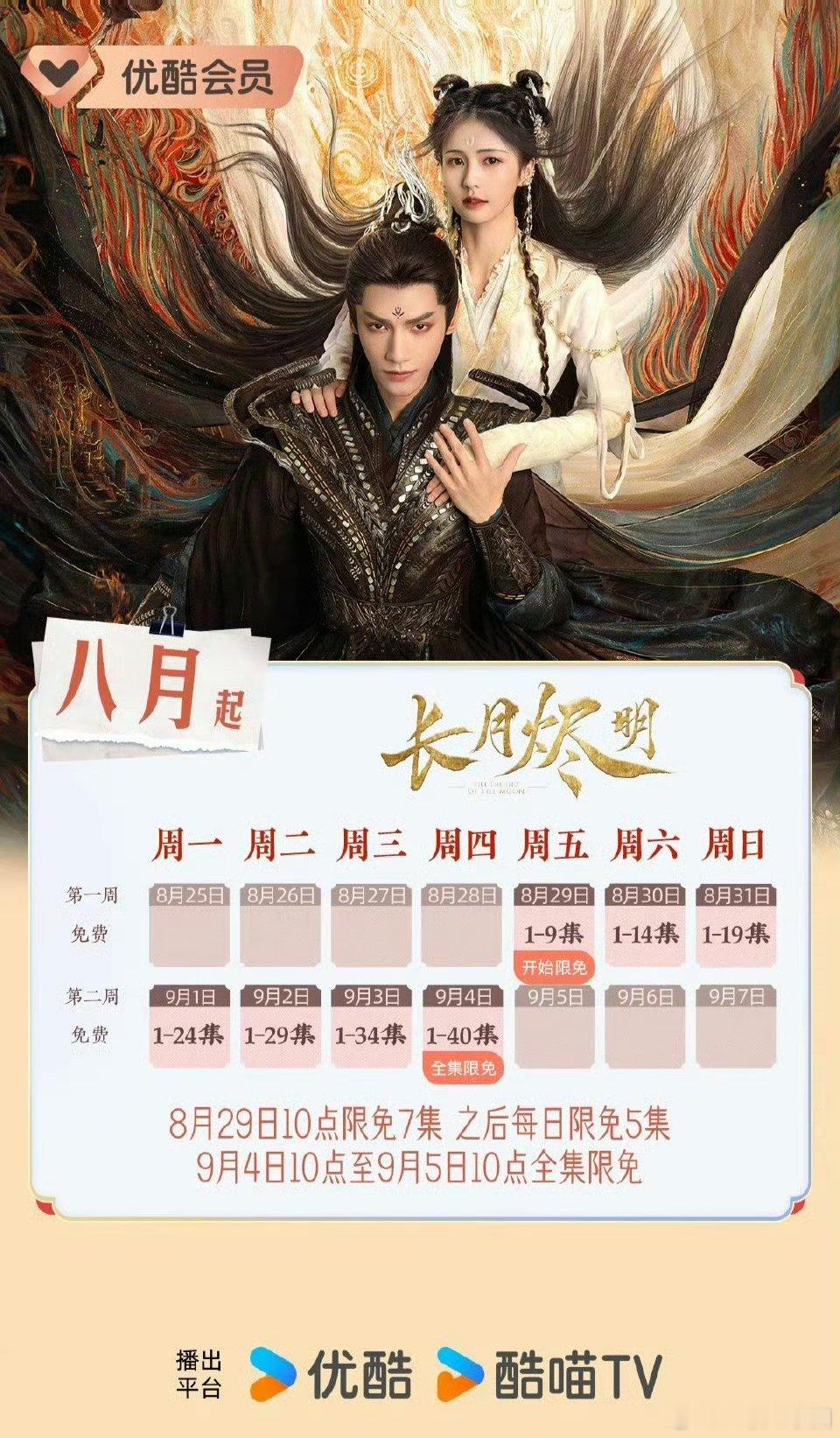 罗云熙《长月烬明》七夕限免啦！今天就有七集噢，赶紧看起来[爱慕][爱慕] ​​​