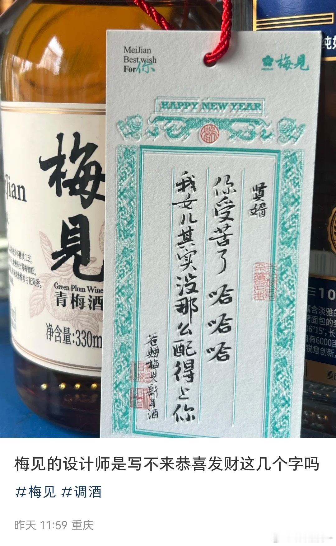 梅见酒：贤婿，你受苦了，我女儿其实没那么配得上你 