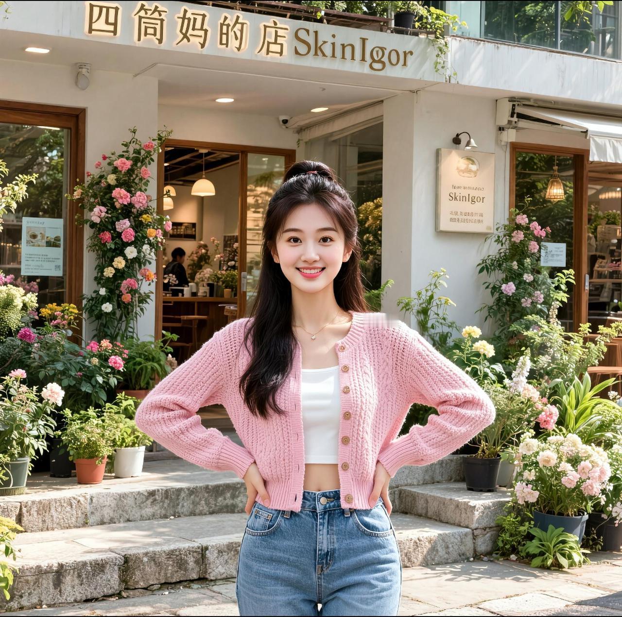 清新美女写真 抖音ai创作 高颜值美女