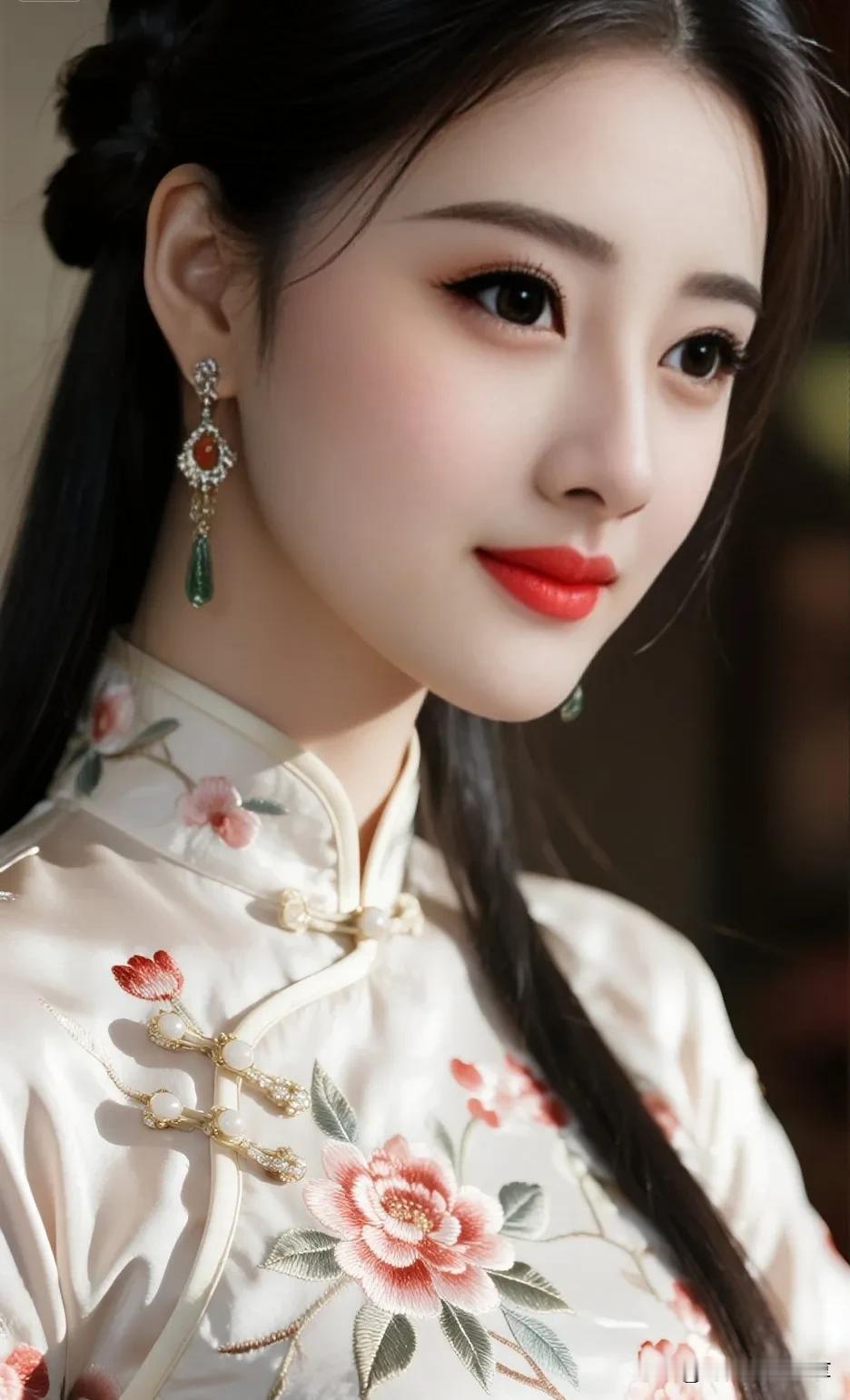 高颜值旗袍美女！