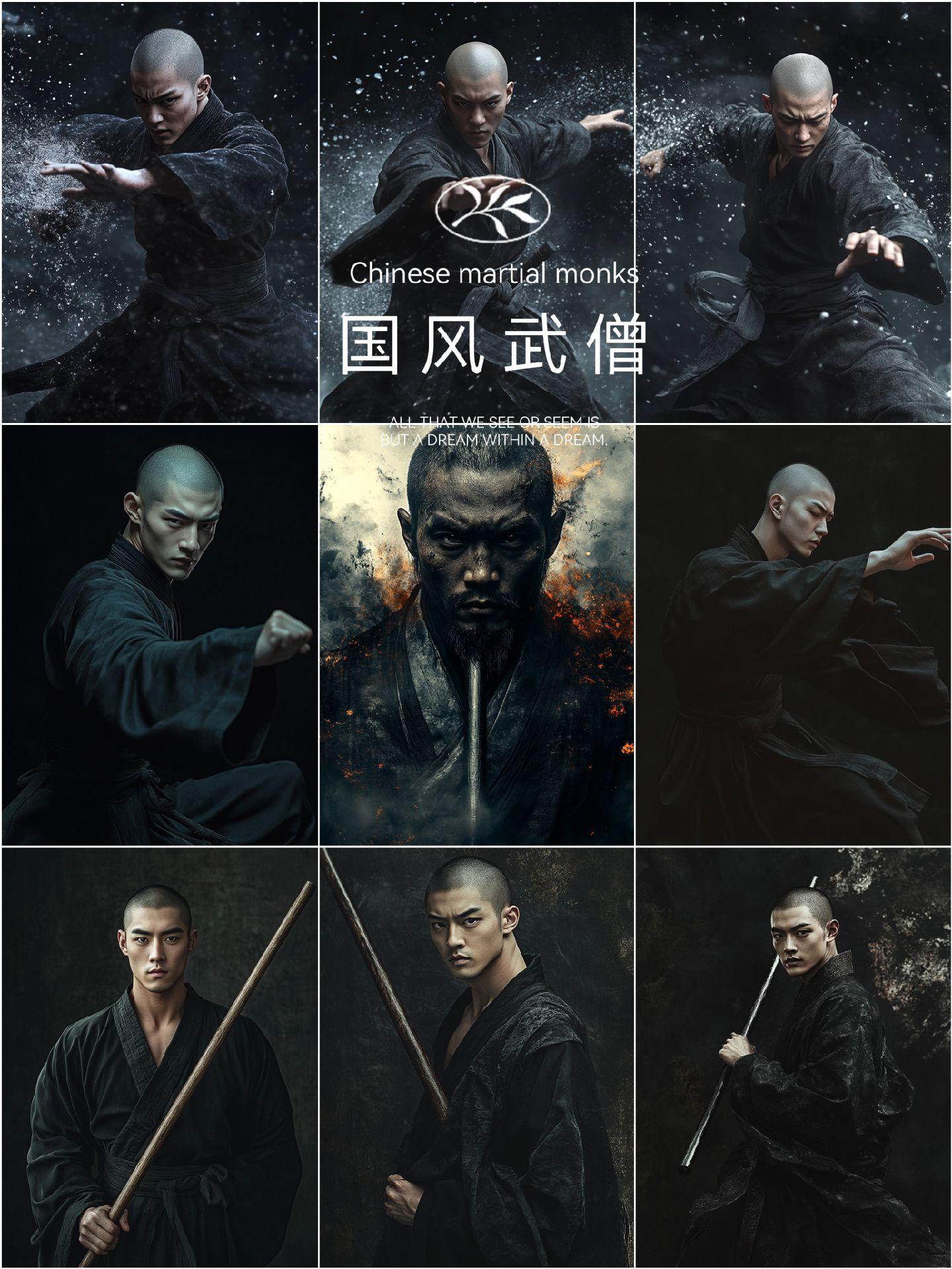 功夫系列之“国风武僧”真正的武僧不会与人争斗，而是通过打坐和修炼武术来...