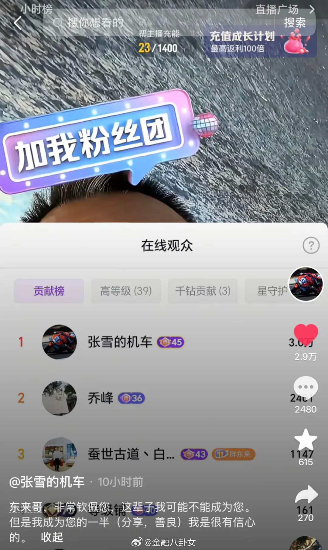 张雪回应成于东来“榜一大哥”：喝多以后刷的，第二天早上醒来的时候感觉很不好意思，