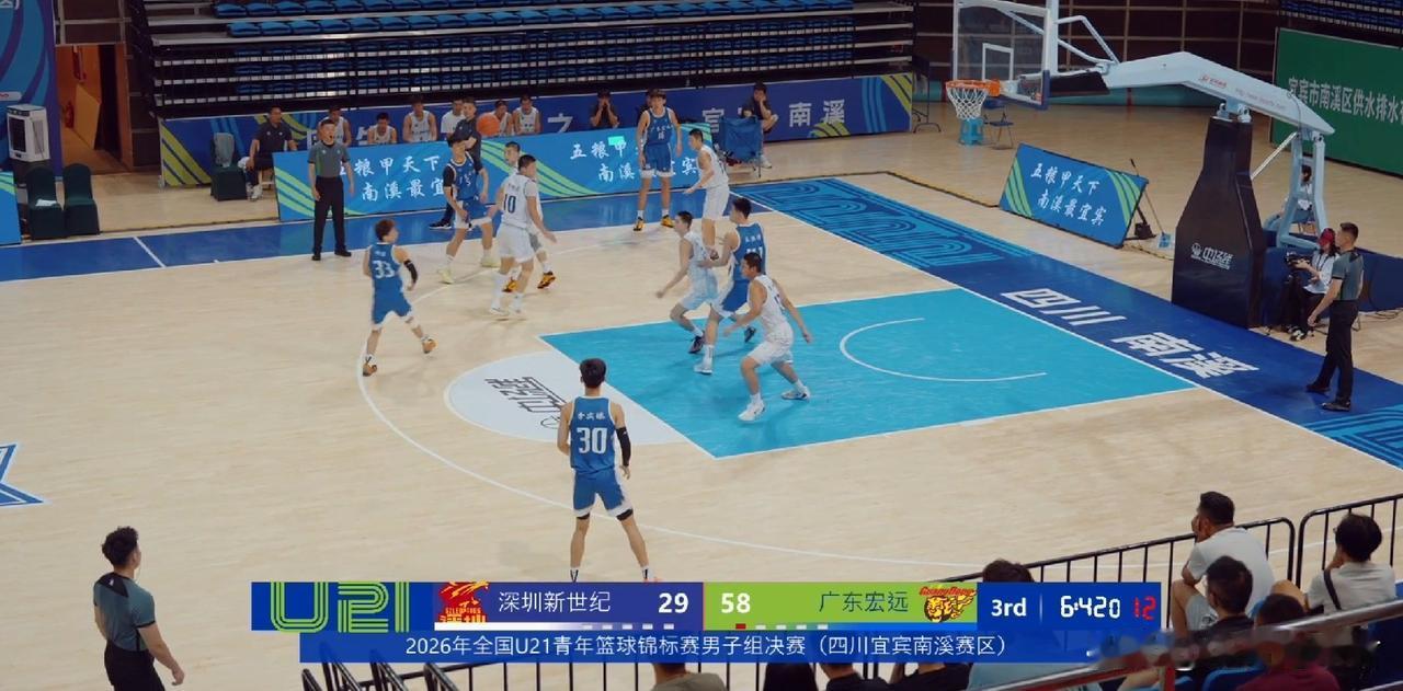 陈家政如鱼得水！
今天下午，广东宏远U21男篮对阵深圳U21男篮！虽然后者实力不