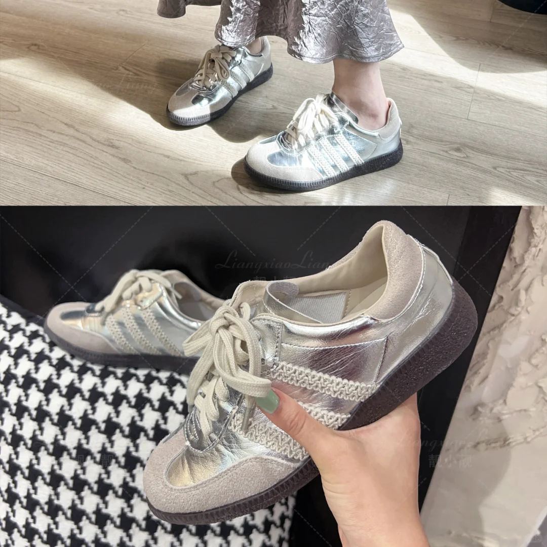 今年爆火的银色德训鞋❗ 又软又舒服
