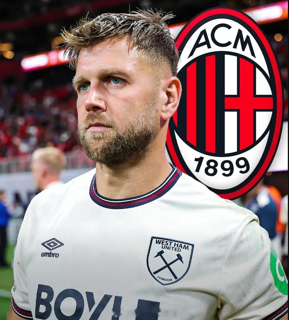 罗马诺消息，米兰正接近从西汉姆签下菲尔克鲁格。最后的细节尚未敲定，但俱乐部之间正