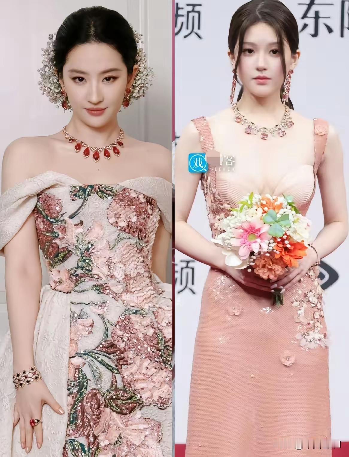 同样是宝格丽压轴，刘亦菲和赵露思的红毯亮相，早就不是珠宝价格的比拼，而是“人驾驭