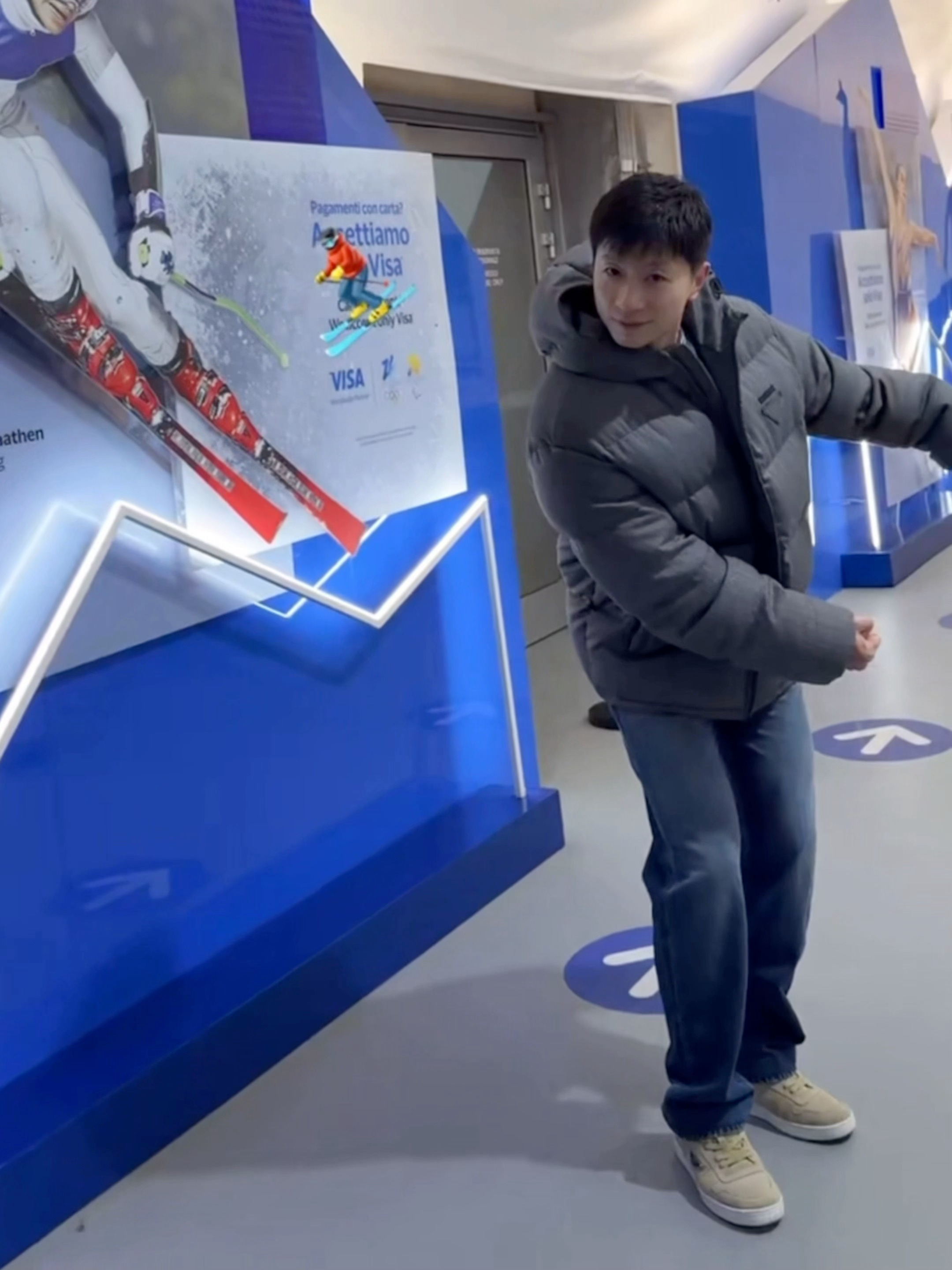 马龙模仿冬奥项目好可爱真被龙队可爱到了米兰冬奥会