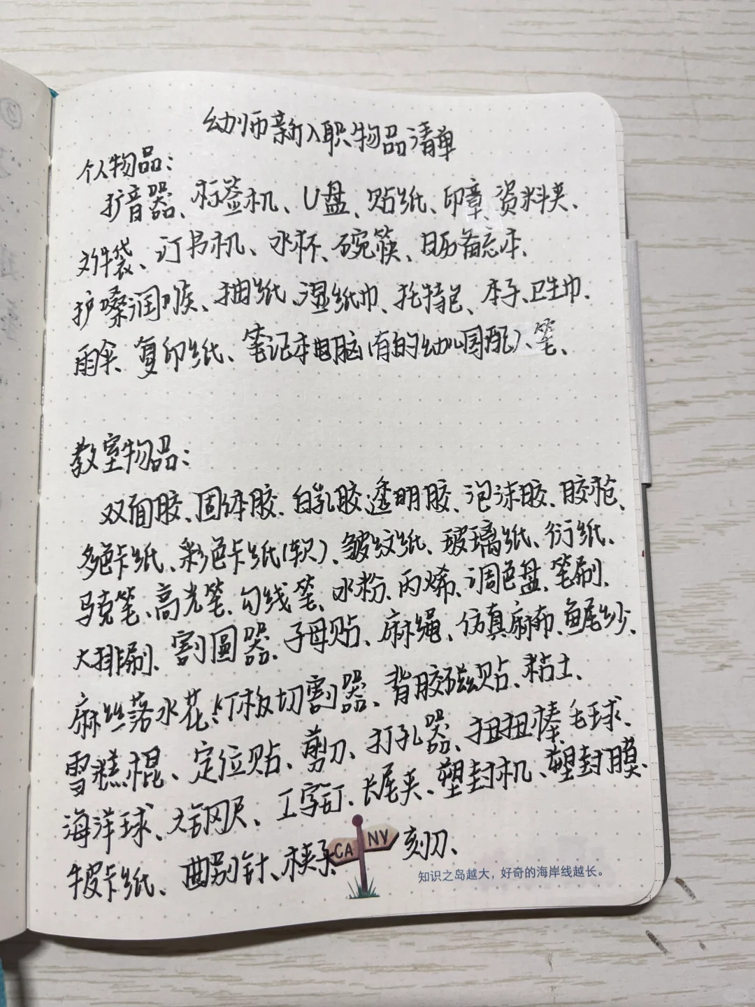 幼儿新入职物品清单都有哪些！！！