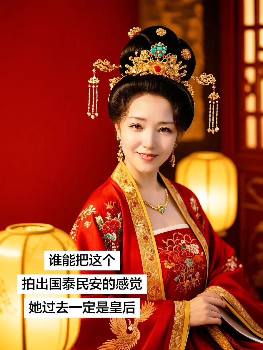 AI唐宫华丽写真 ai创作 十里红妆凤冠霞帔 回宫记 国风装造