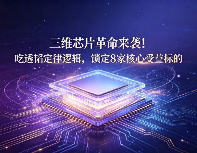 三维芯片革命来袭！吃透韬定律逻辑，锁定8家核心受益标的