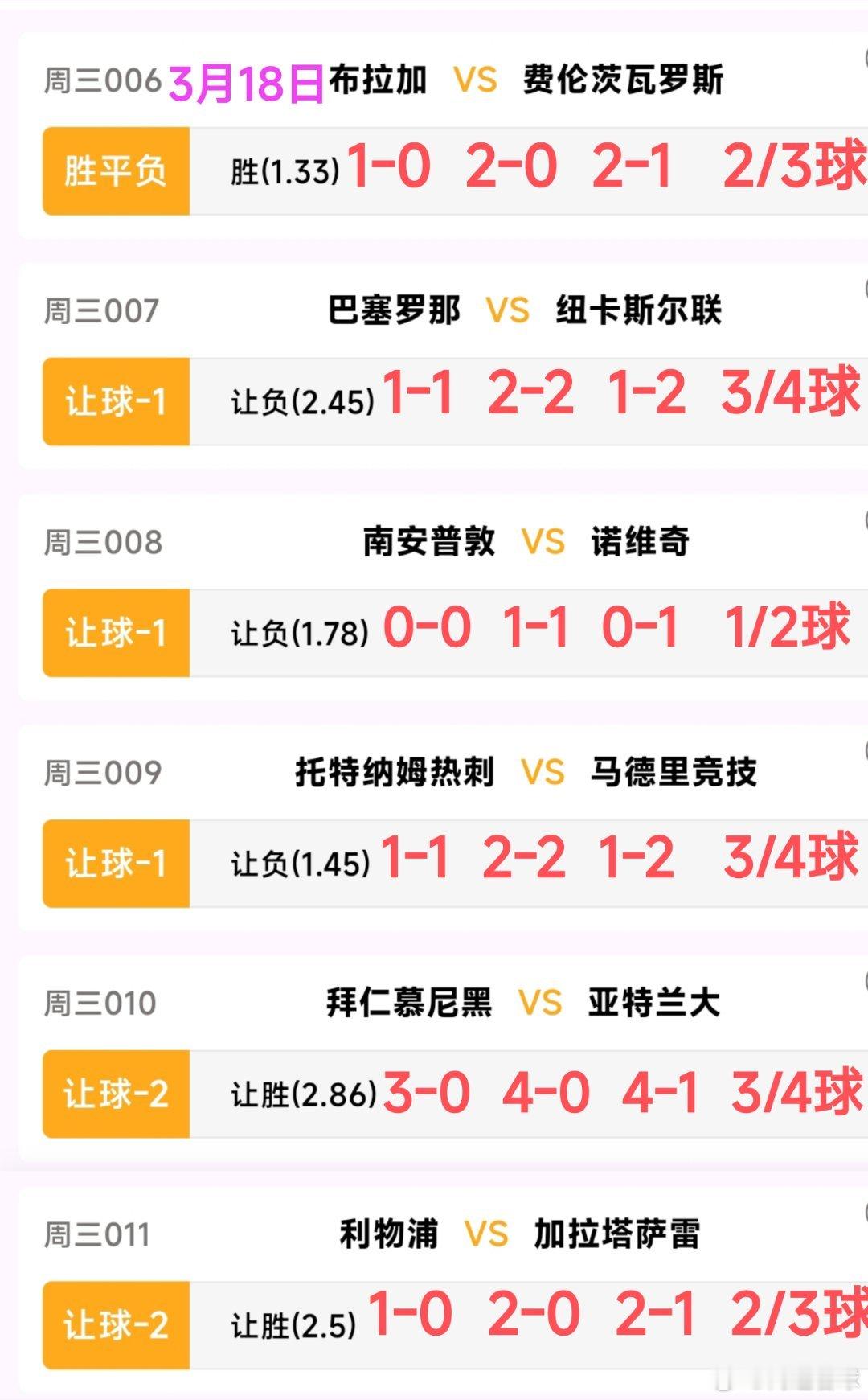 拥有的都是幸福，遇见的都是幸运欧冠:巴塞罗那VS纽卡斯尔联，热刺VS马竞，拜仁V