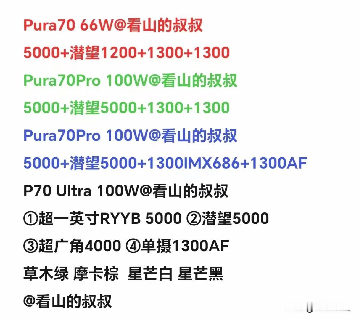 惊不惊喜，意不意外？？？？华子Pura 70 Ultra搭载1/0.98