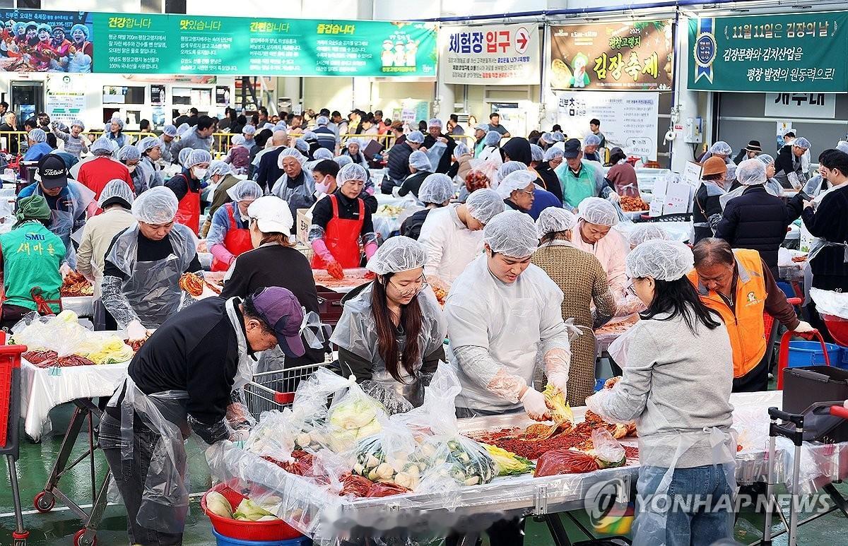11月17日，在韩国江原道平昌郡，第八届平昌高冷地辛奇（韩国泡菜，Kimchi）