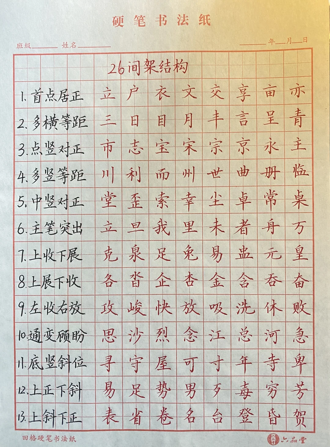 间架结构总括版上下