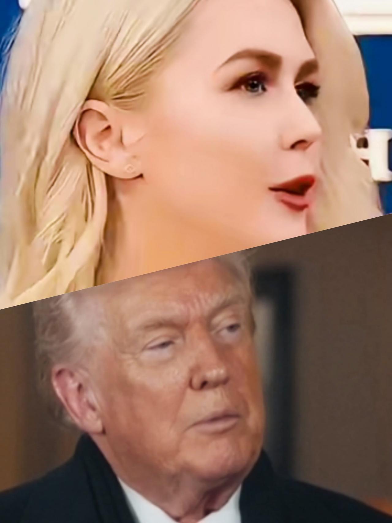 特朗普和卡洛琳两人的眼神明显不一样啊！
特朗普和卡洛琳相比，谁的眼里更有光啊？