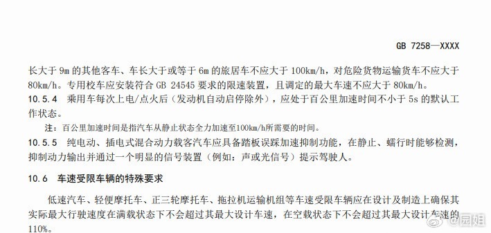 这个规定我觉得挺好的，对于日常使用，车速真没必要那么快，从静止到100km/h要