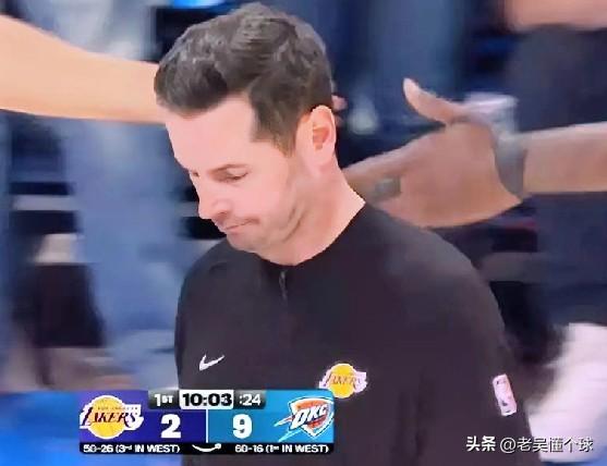 刚开场，湖人就被雷霆打懵了，雷迪克不得不喊停比赛。

对于湖人来说，这不是一场卡