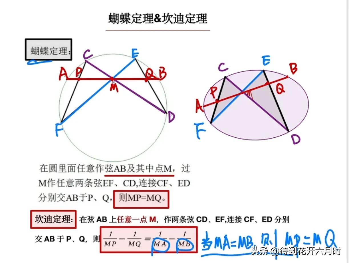 蝴蝶定理&坎迪定理