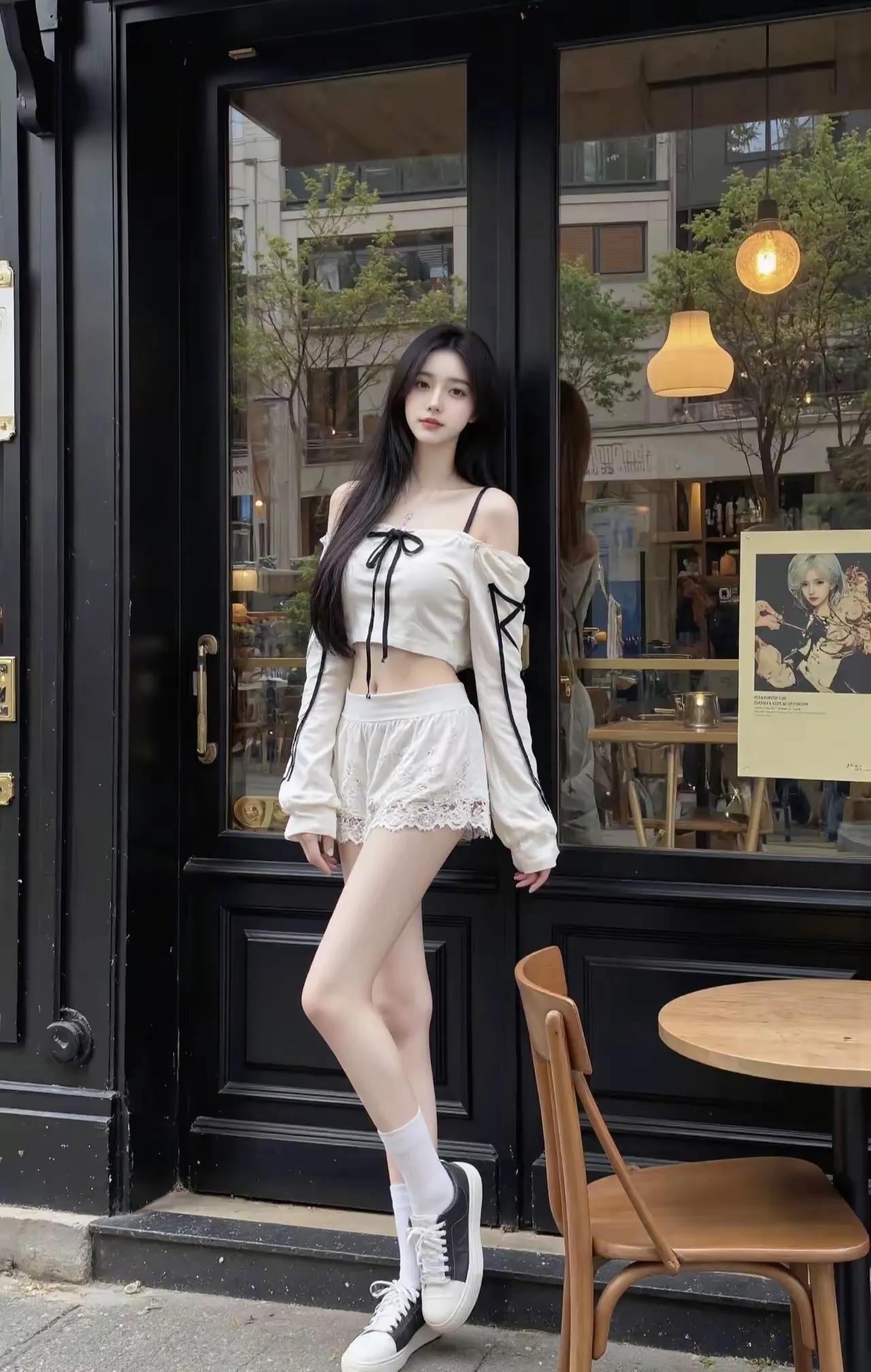 都市少女风穿搭，黑白撞色，甜美可爱！纯真少女感穿搭 清纯少女感穿搭 活力少女感穿