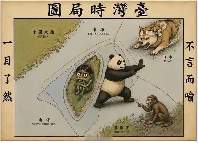 台海最新动态 台湾网友这幅《时局图》真是绝了！把赖清德的丑态扒得连底裤都不剩！你