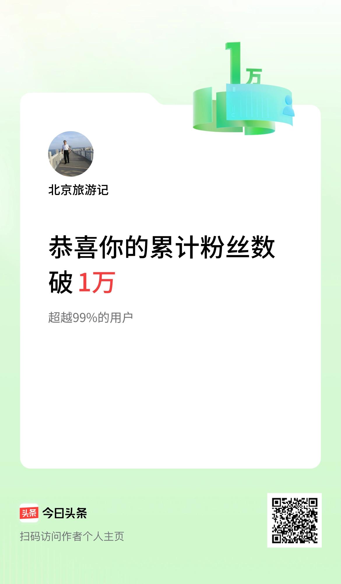  我在头条累计粉丝数破1万啦！经过四年的努力，我的粉丝过万了，分享一下吧！