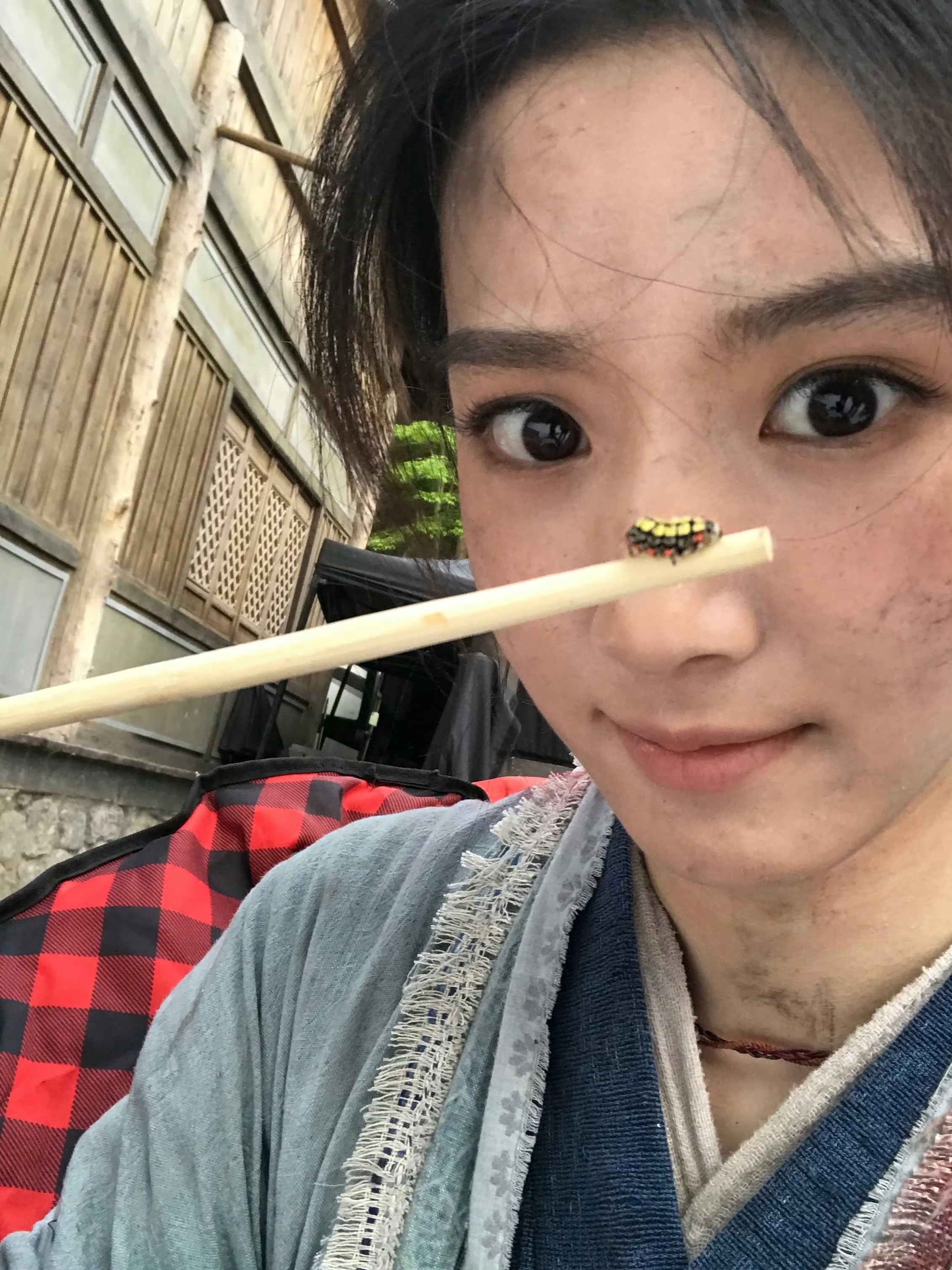 卢昱晓玩虫子我们小噜噜每天就这样呆呆傻傻的面对每只虫子 丝毫不怕 
