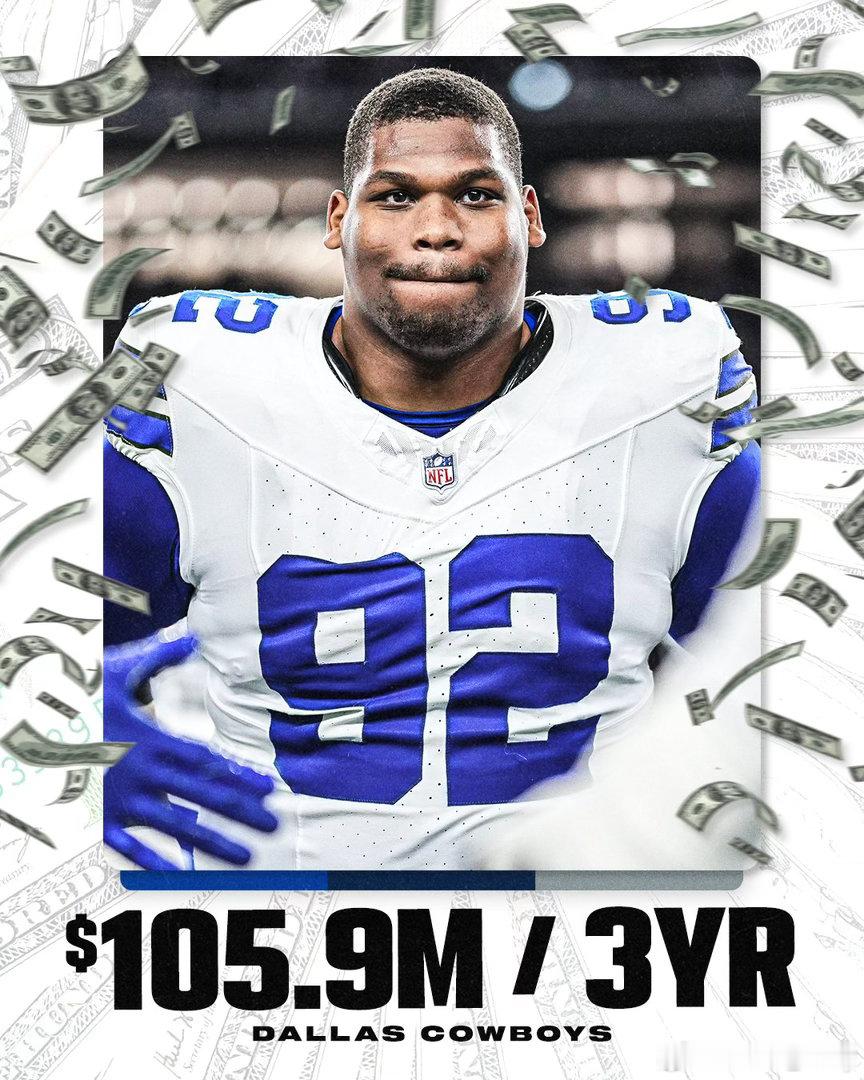 牛仔3年1.059亿续约Quinnen Williams❗️❗️总保障金额高达1