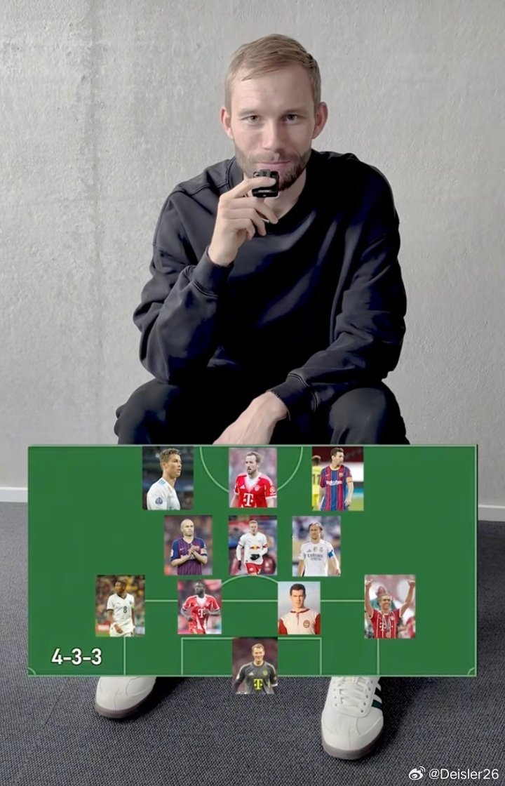 ➡️康拉德·萊默爾心中，足壇歷史最佳1️⃣1️⃣人🔥諾伊爾-拉姆，貝肯鮑爾，烏