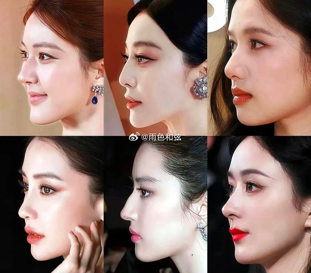 6位女艺人的侧脸 你更喜欢谁的 ​​​