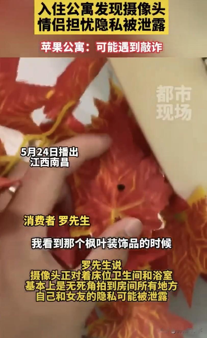 细思极恐！江西南昌，一对情侣开房入住公寓，偶然间，发现一个装饰物有些不对劲，仔细