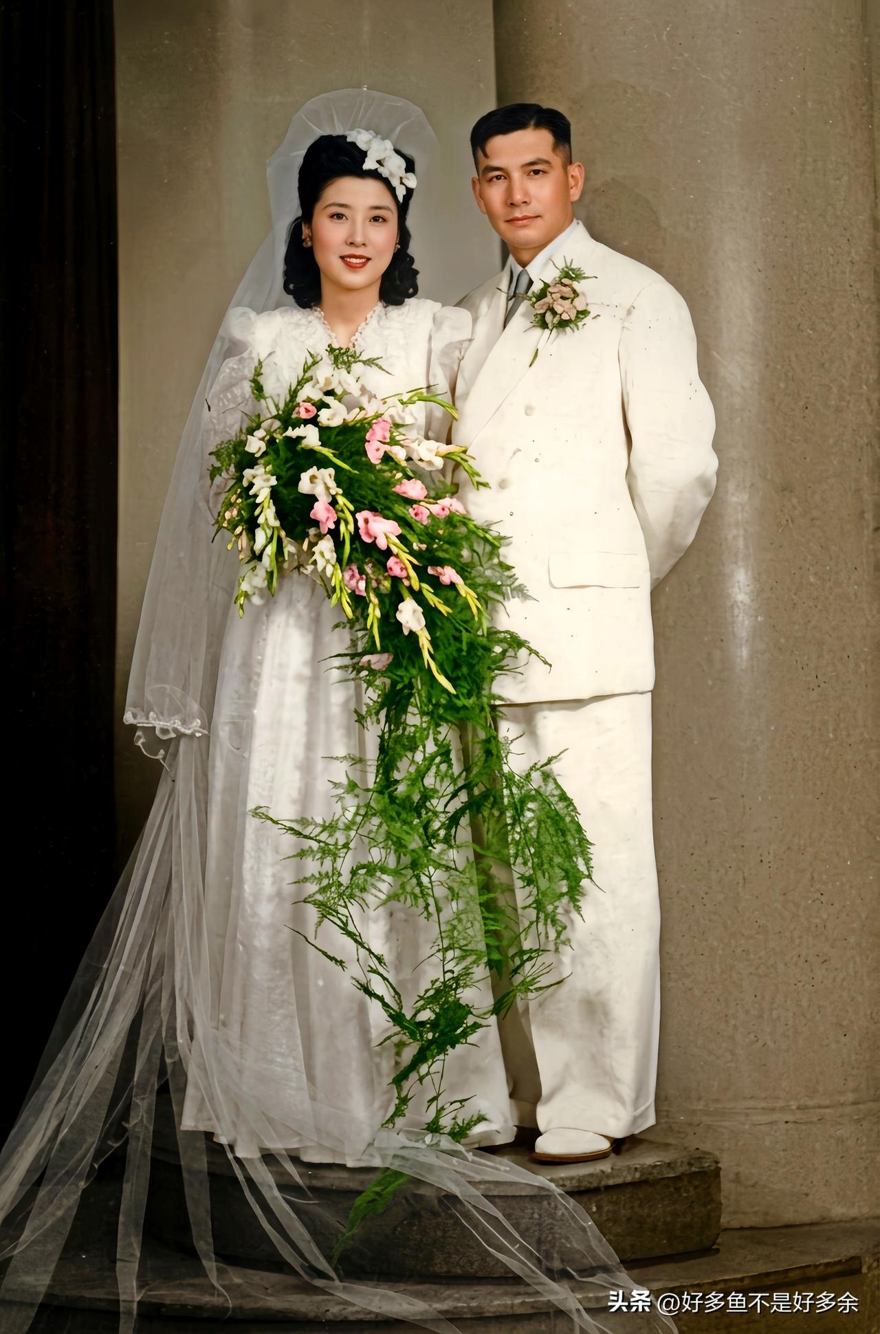 新婚燕尔的张灵甫与王玉龄，这不是演戏，也不是电视里的饰演者，确是张灵甫和王玉龄本
