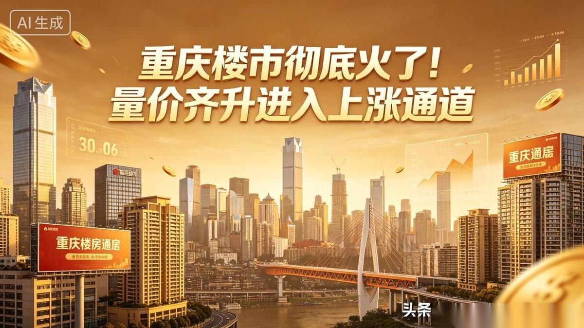 重庆楼市最近画风突变，久违的上涨行情真的来了，而且势头相当猛。总价3000万级别