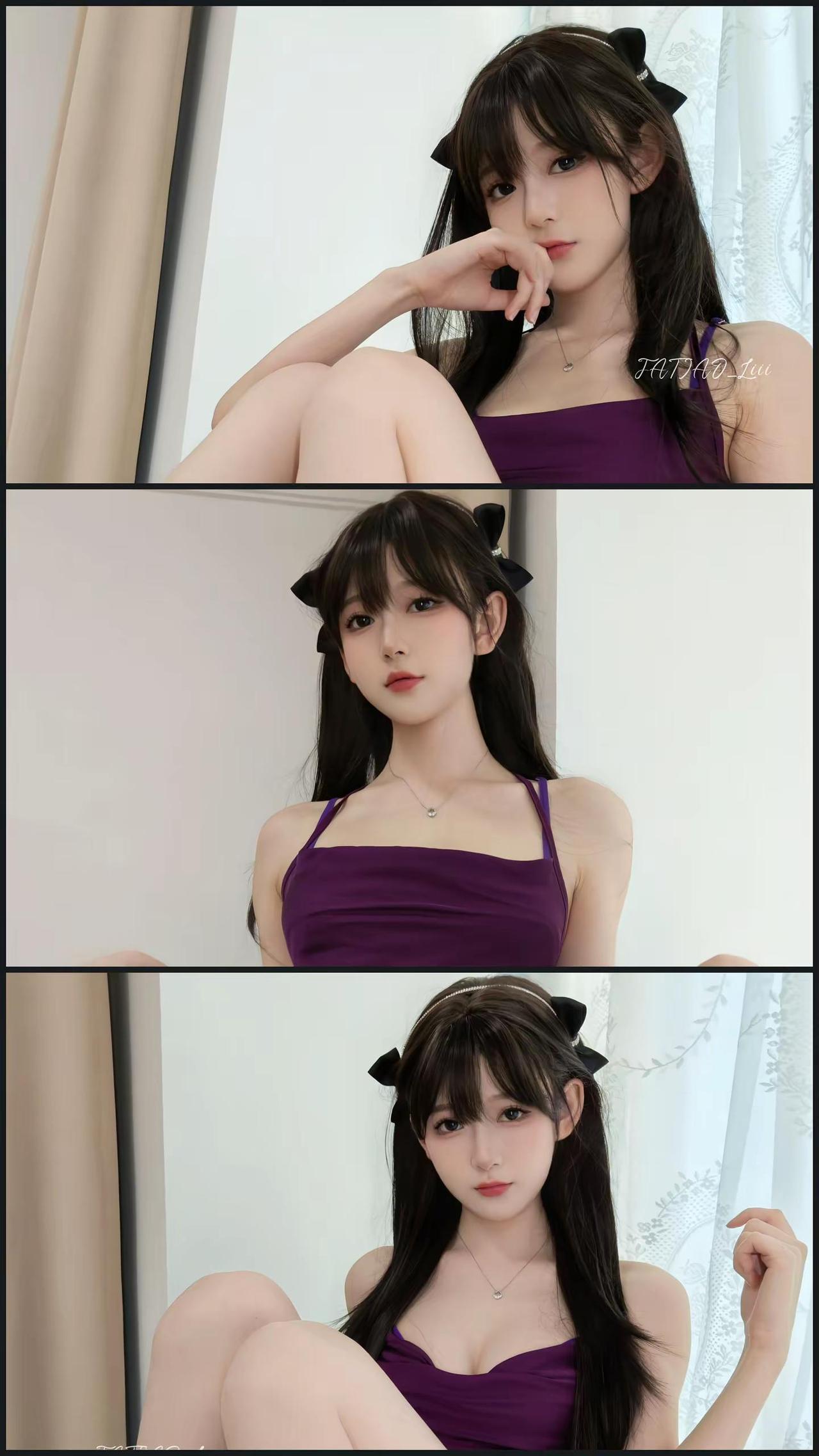 妹妹说紫色很有韵味。纯欲甜妹 网感少女 甜美暴击