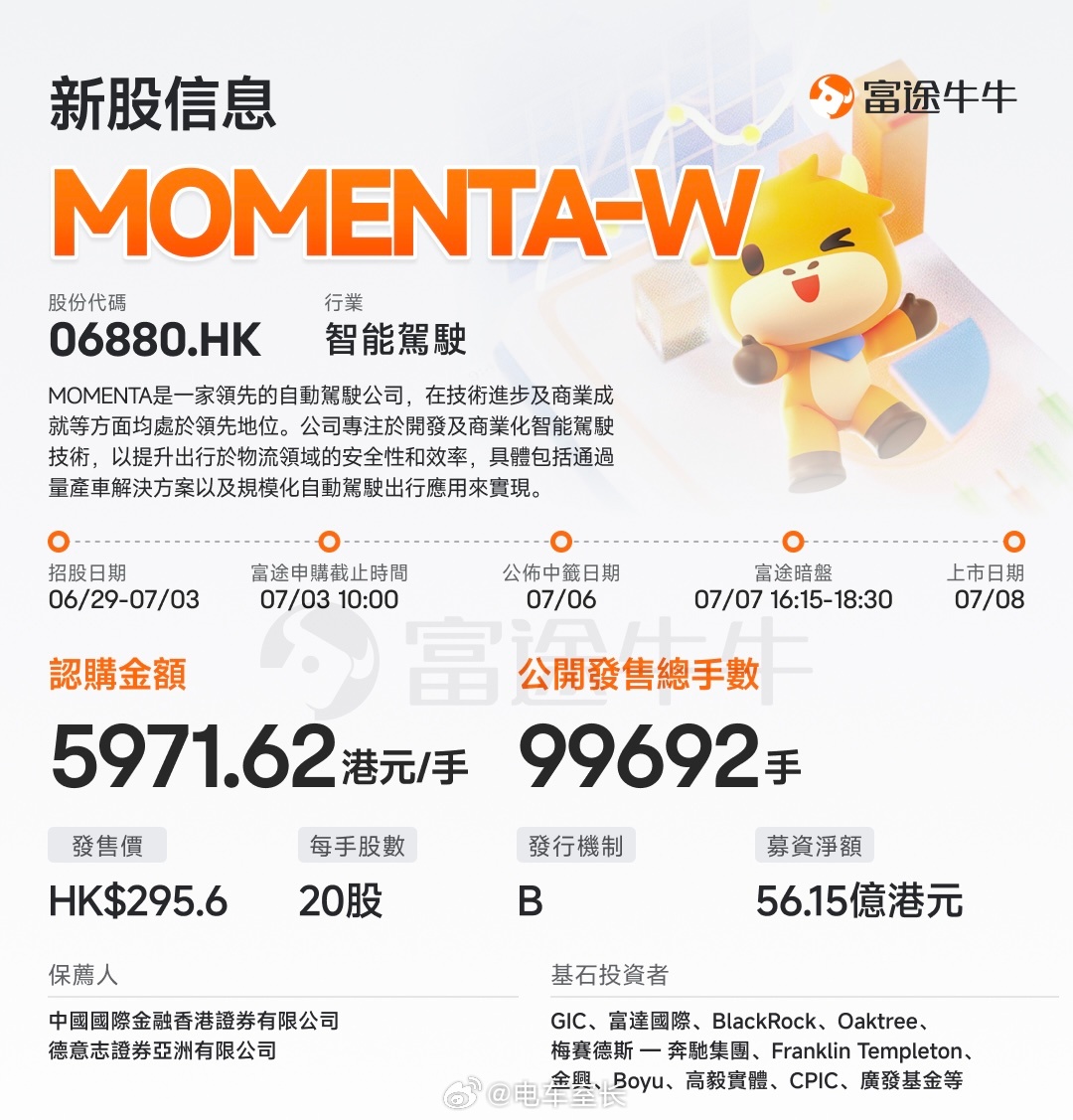 Momenta发布招股书，募集资金56.15亿港元。梅赛德斯奔驰和比亚迪，分别出