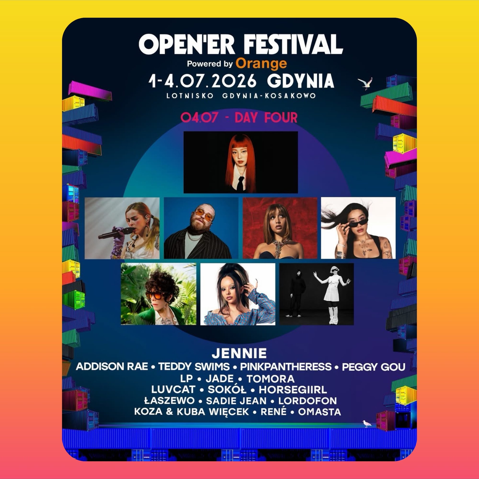 JENNIE 金珍妮 将担任 Open’er Festival音乐节最后一天主舞