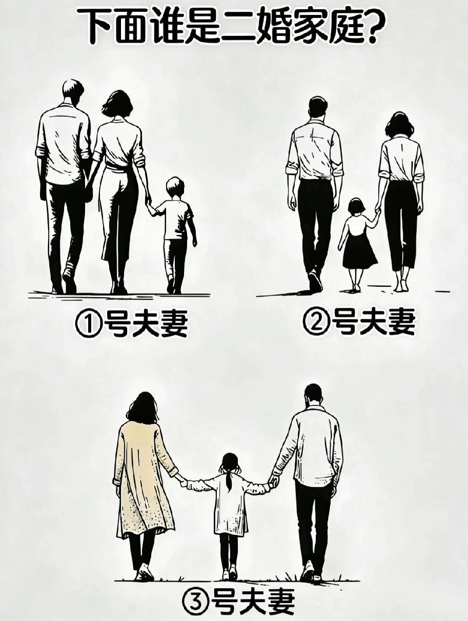猜猜几号是二婚重组家庭？