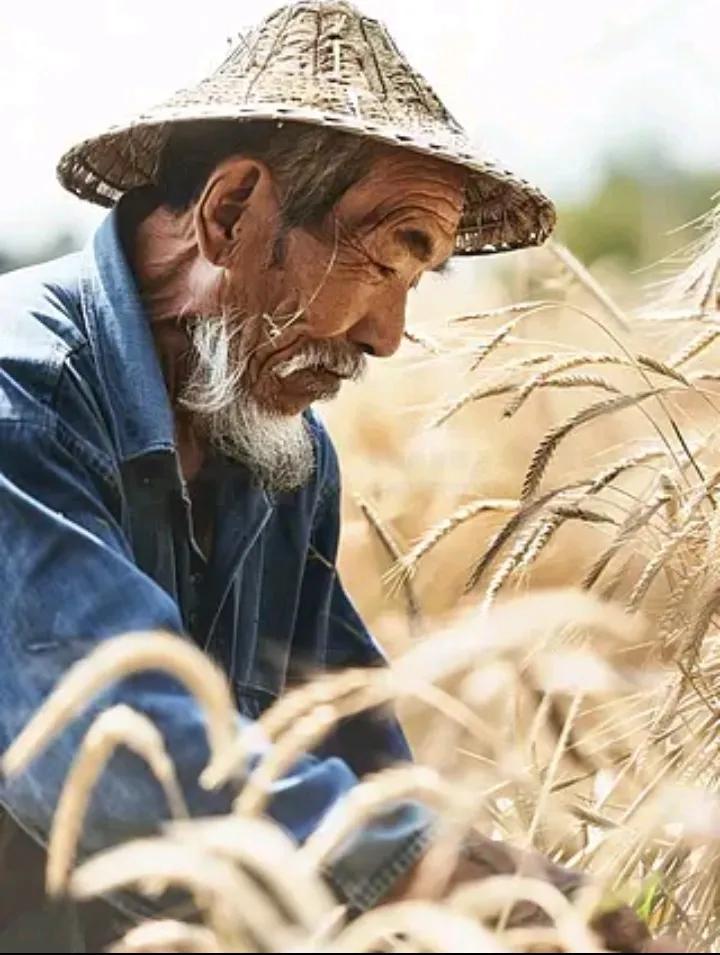 生就农民命不全，
几亩薄田度余年，
精耕细种粗茶饭，
………请友续句………？
