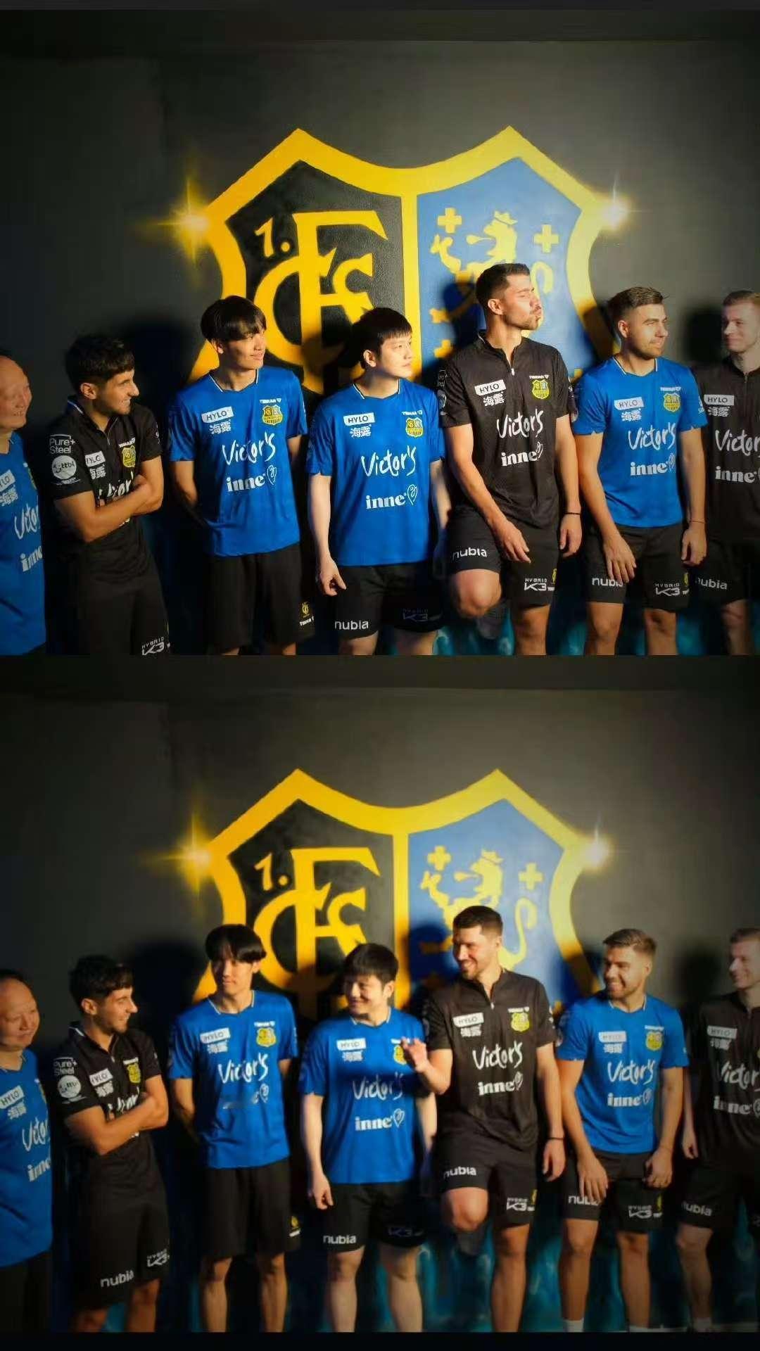 樊振东俱乐部合影C位那可是樊振东，妥妥的C位！ ​​​
