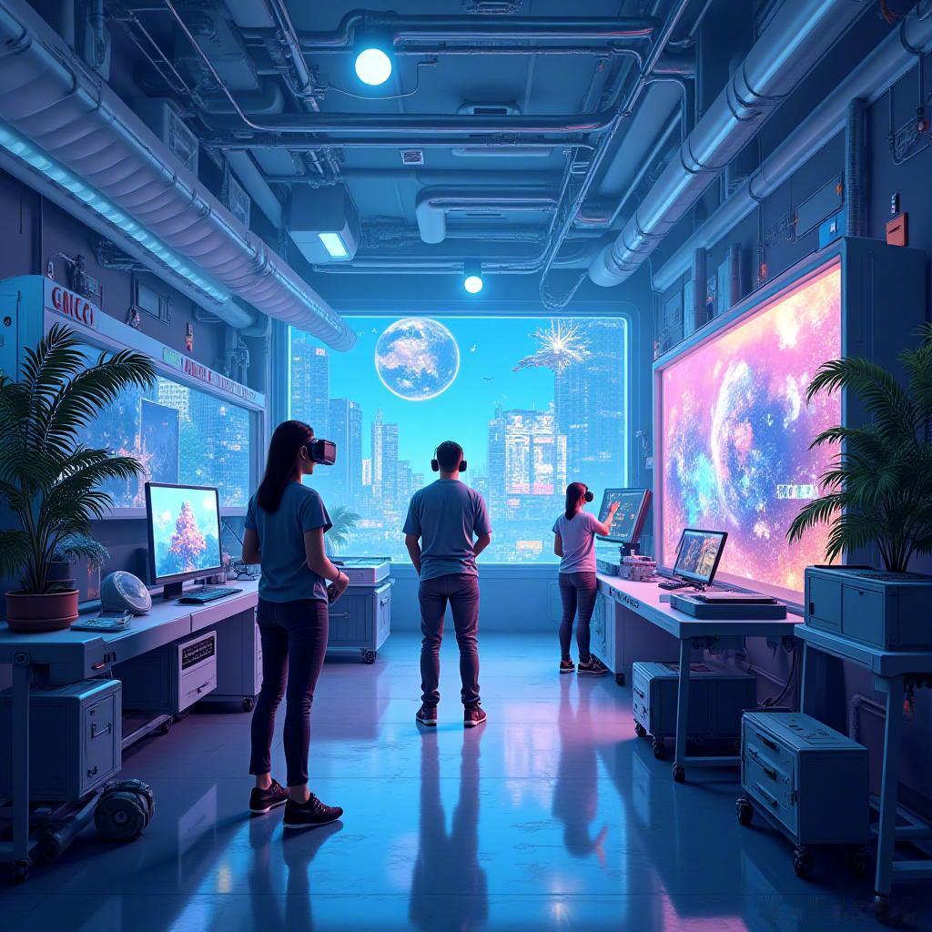 科技的未来如梦似幻🌌，在虚拟现实中感受无尽可能，体验前所未有的美好✨！  科技