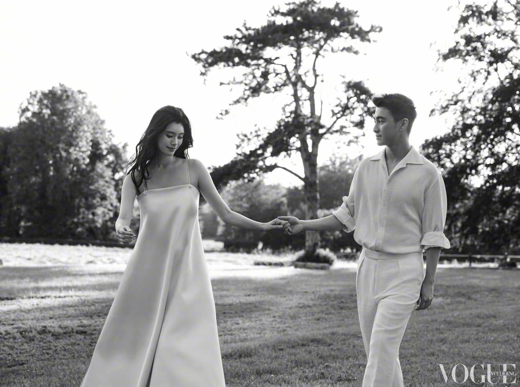 VogueWedding拍了奚梦瑶何猷君封面奚梦瑶何猷君爱之对视VOGUE大片 