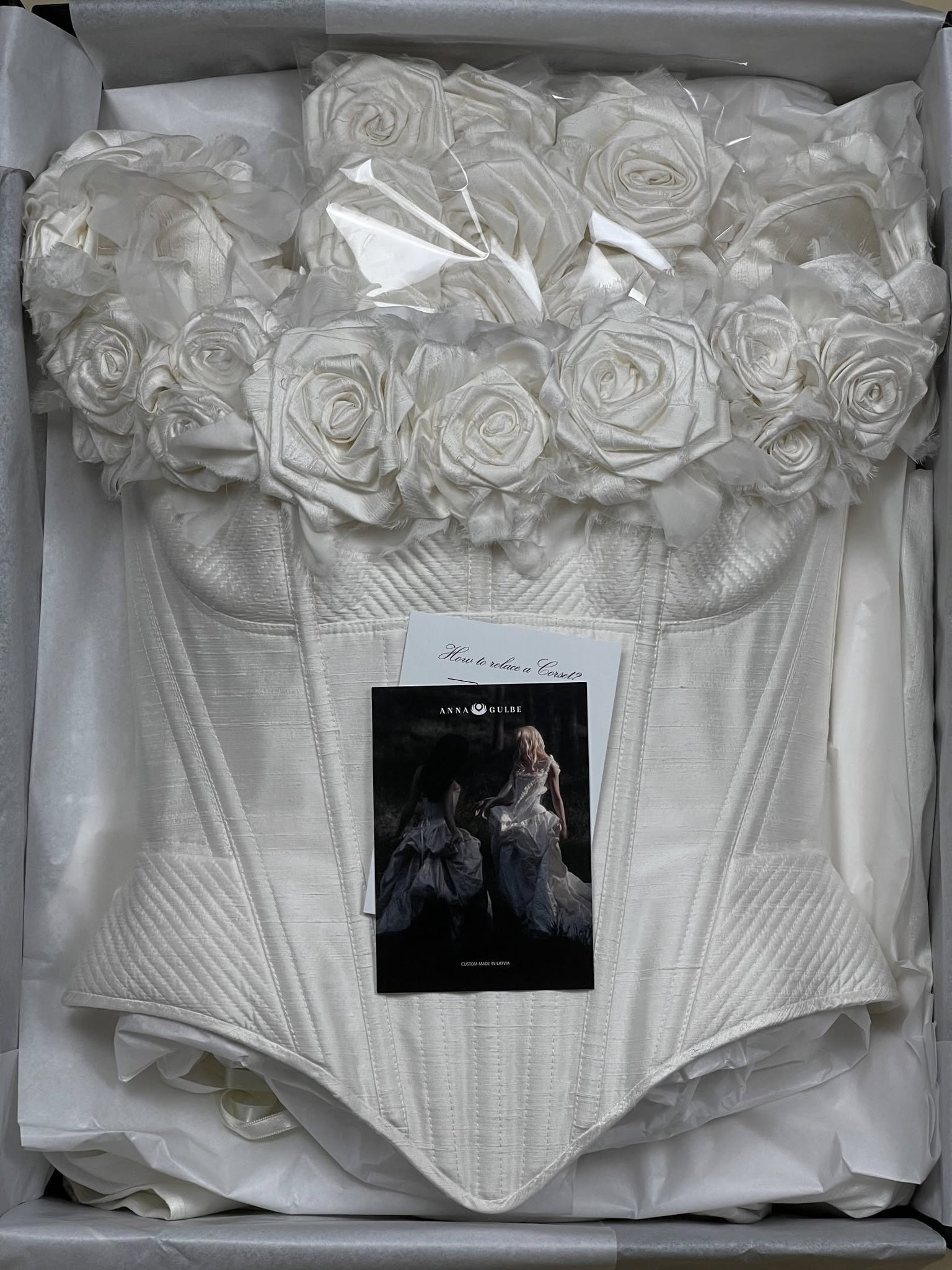 custom wedding gown by Anna Gulbe. 