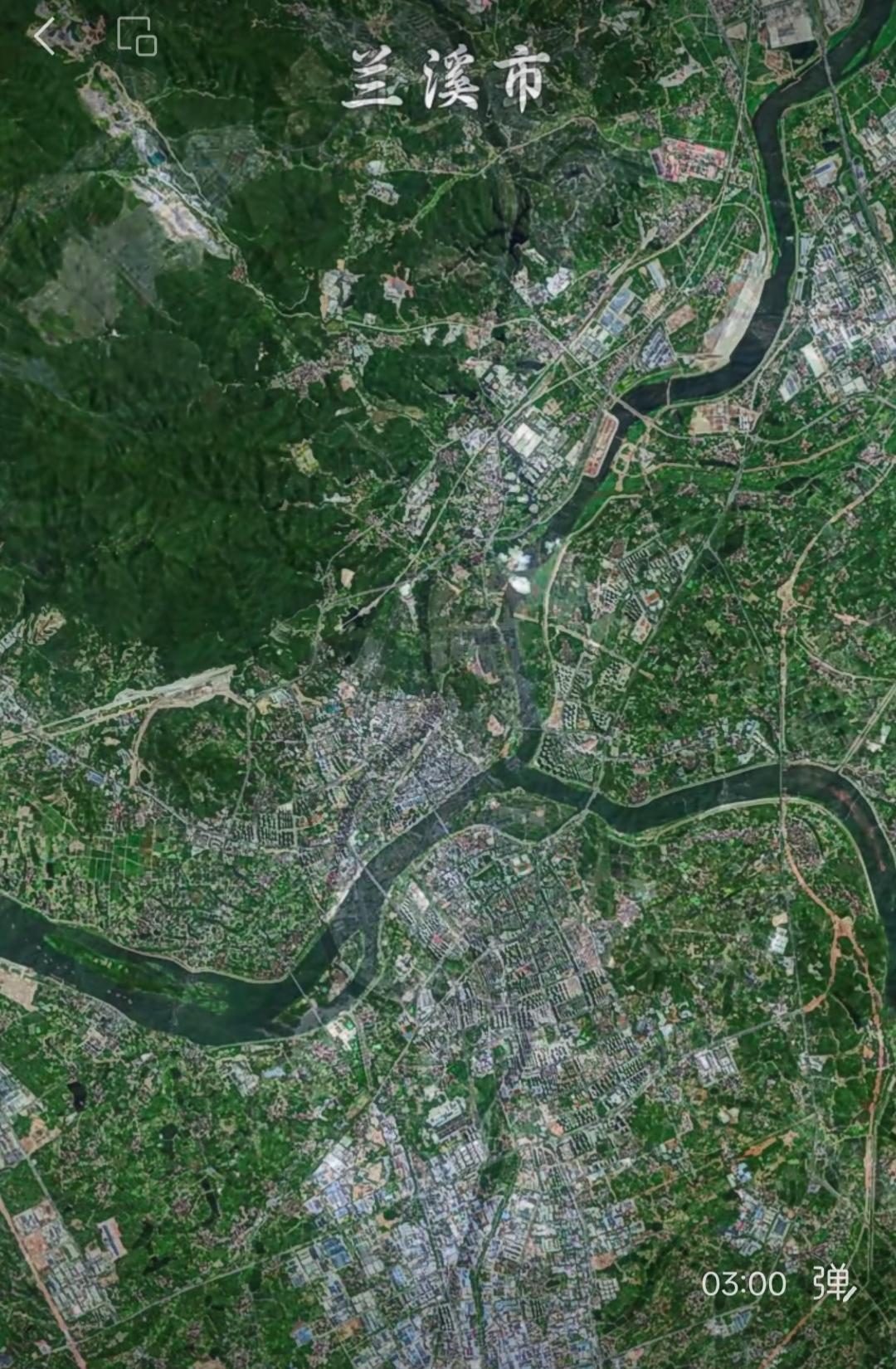 浙江省兰溪市卫星图