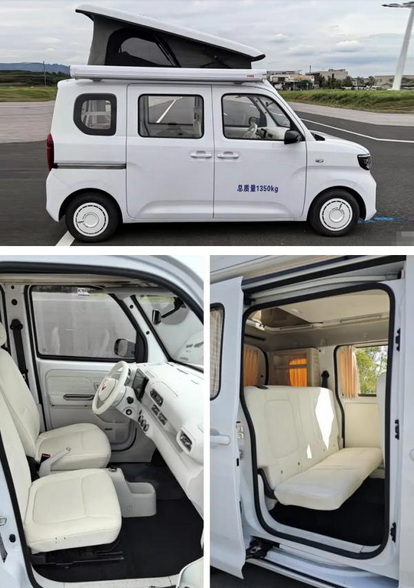 带一室一厅一厨，五菱之光EV床车版申报图来了！
在工信部最新公布的第401批新车