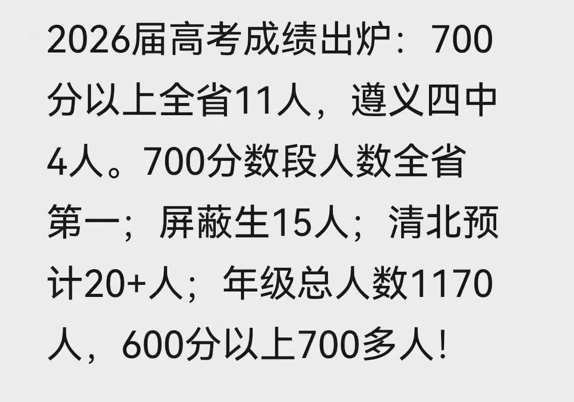 依旧雷打不动恭喜母校贵州高考