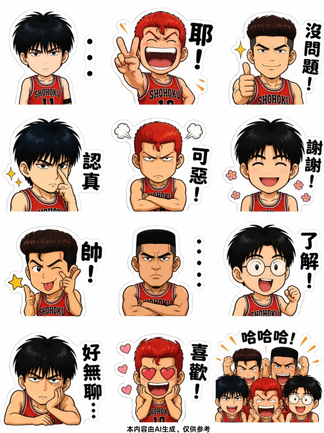湘北表情包自由！AI一键搞定Q版贴纸🏀