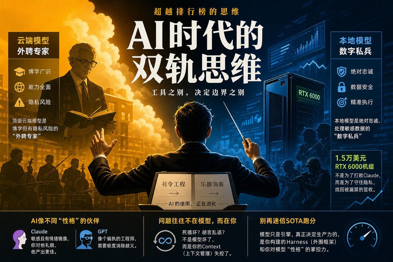 【AI选型新逻辑：从跑分崇拜转向工具人格】

很多人还在盯着排行榜看谁更聪明，这